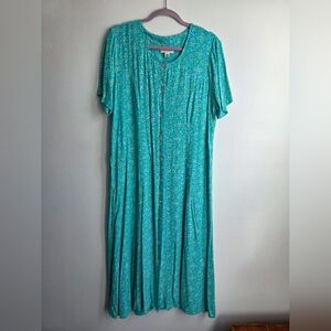 Appleseed's Turquoise Patterned Maxi Dress
